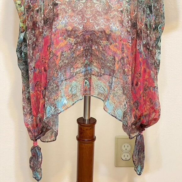 Charlie Jade Silk Cover Tunic Multicolor Size M/L - Picture 5 of 16